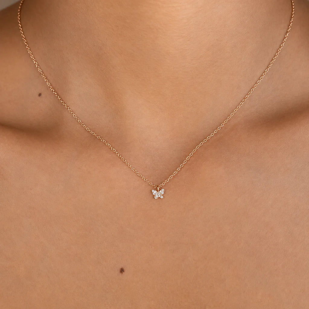 Mandy Pave Butterfly Necklace