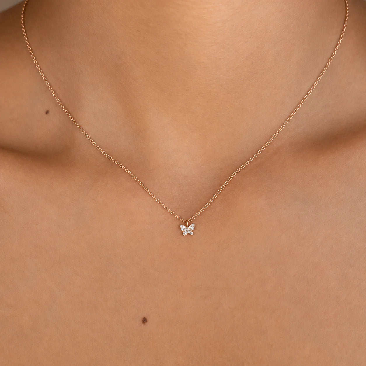 Mandy Pave Butterfly Necklace