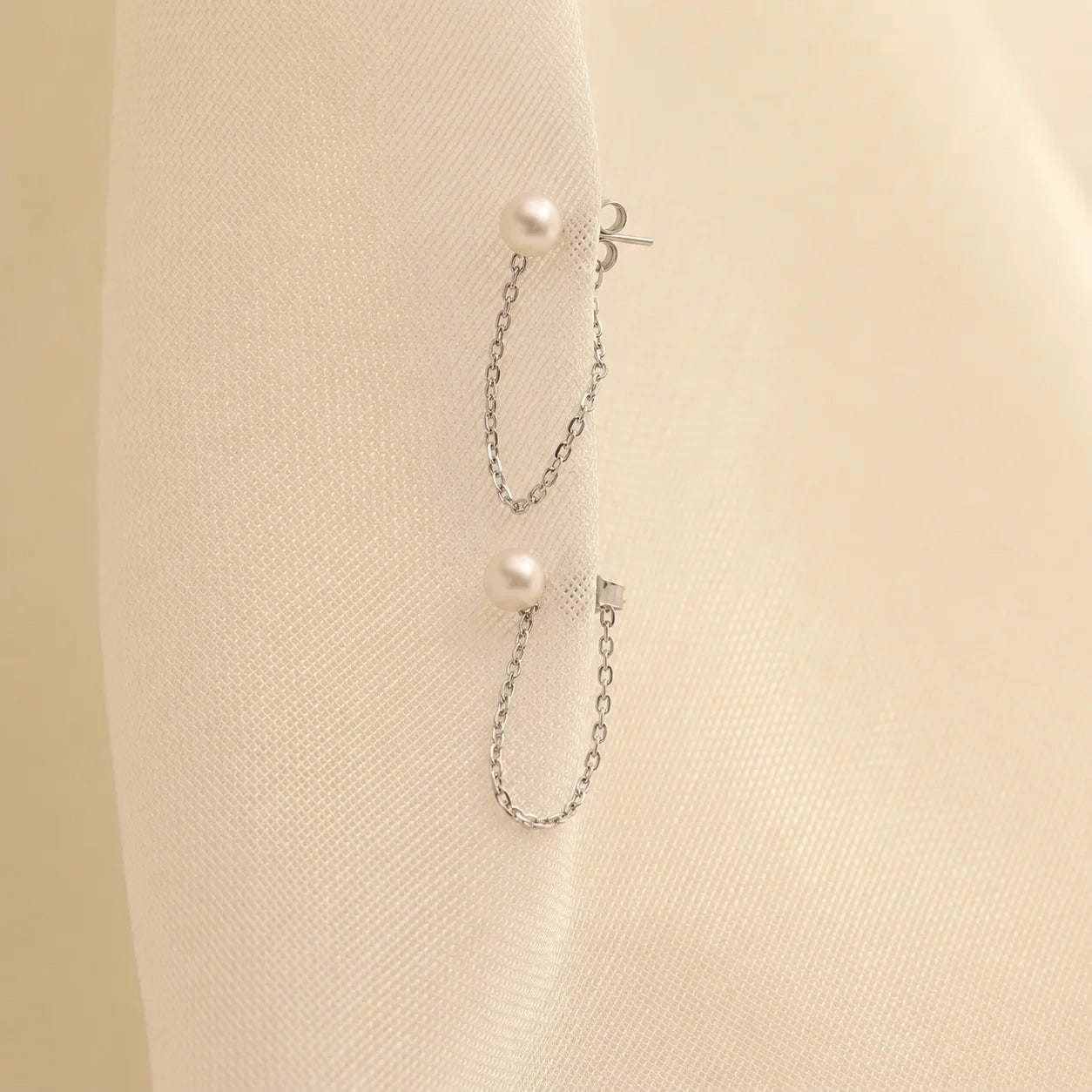 Pearl Chain Studs