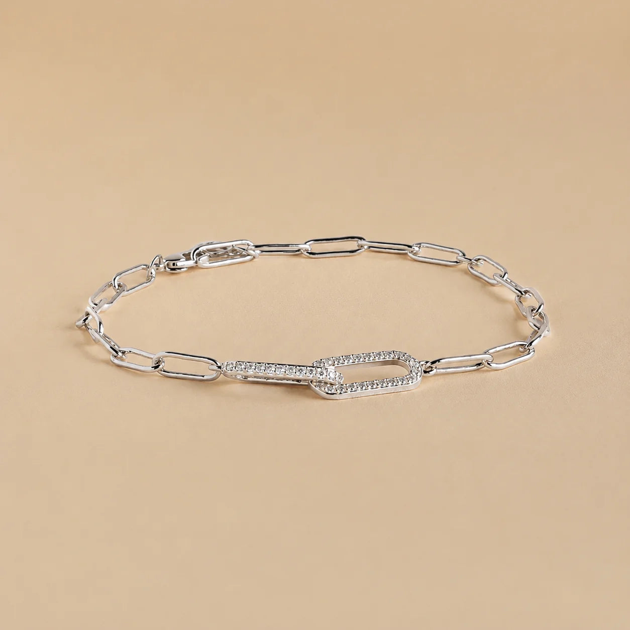 Pave Link Chain Bracelet