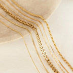 Essential Necklace Chains Silver 18K Gold Plated