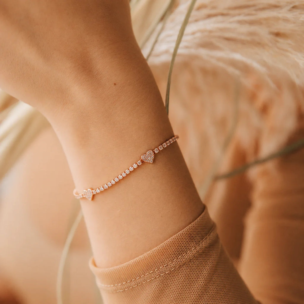 Pave Heart Bracelet