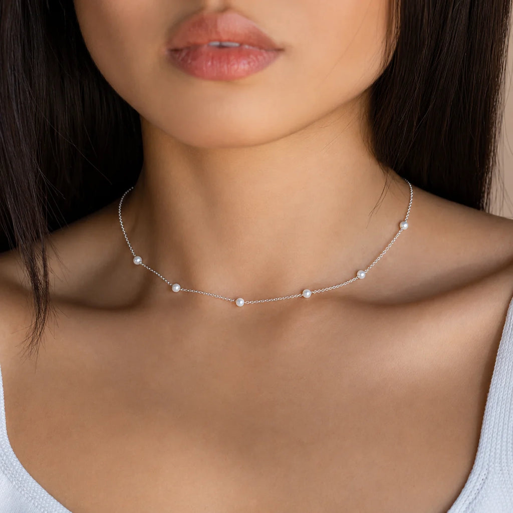 Opal Station Necklace