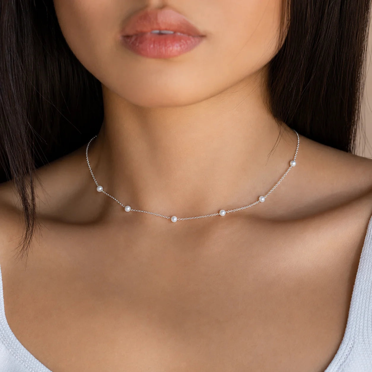 Opal Station Necklace