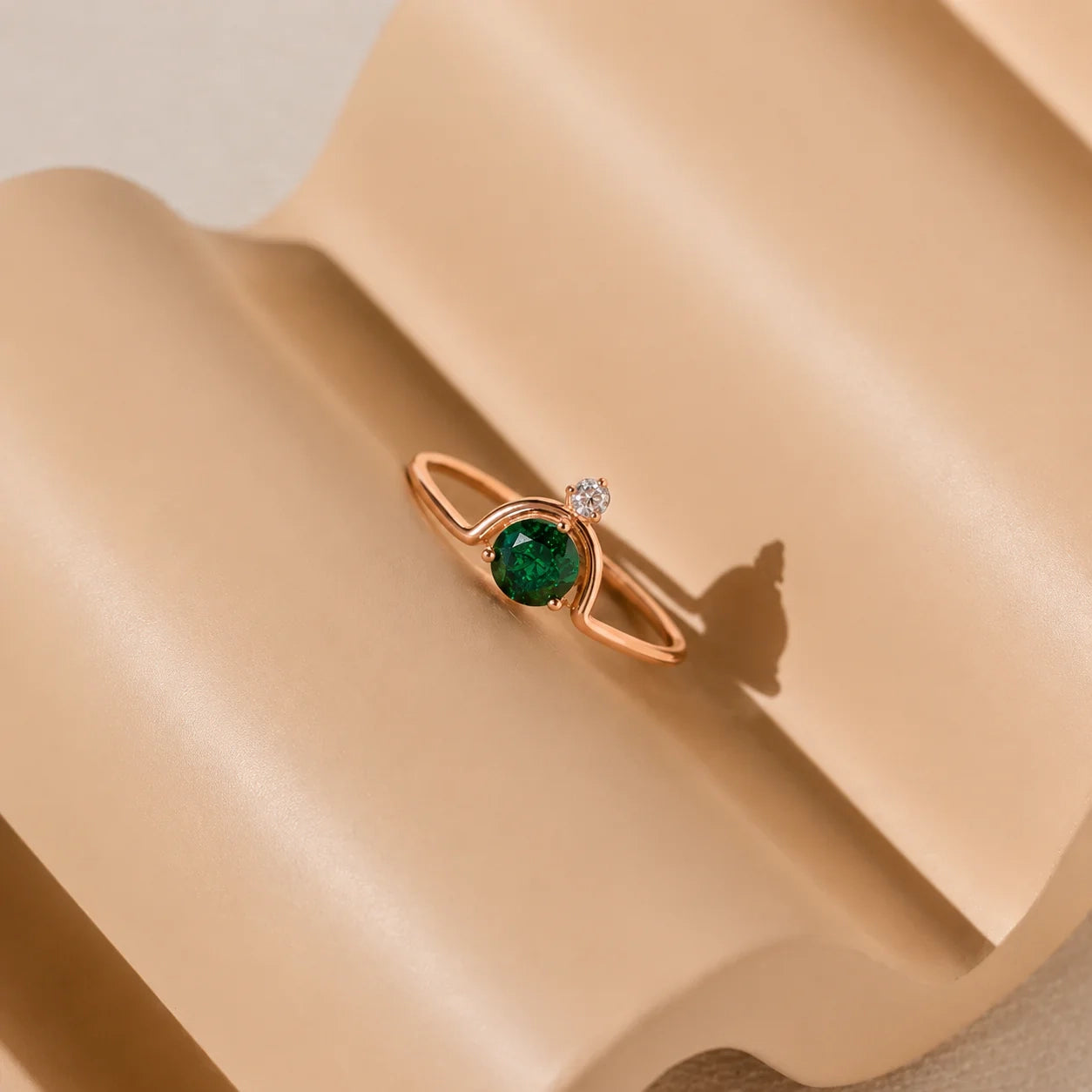 Duo Vintage Birthstone Ring
