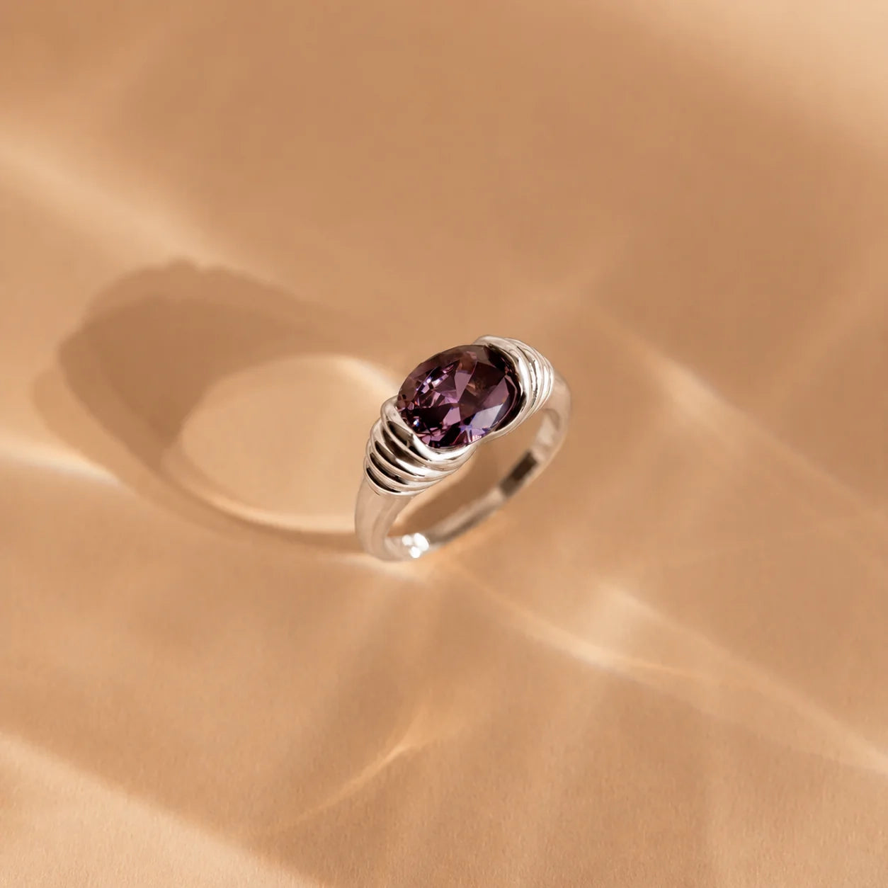 Vintage Glamour: Dark Amethyst Signet Ring