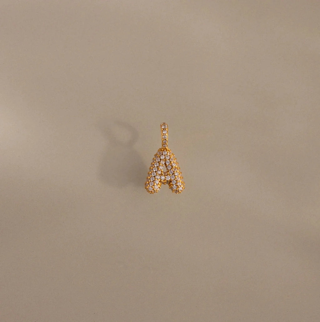 Bubble Script Pave Charm