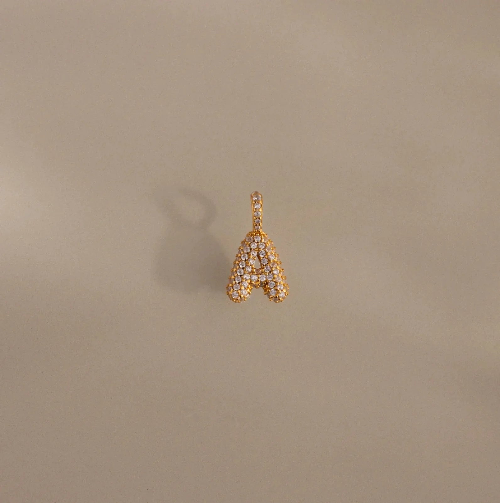 Bubble Script Pave Charm