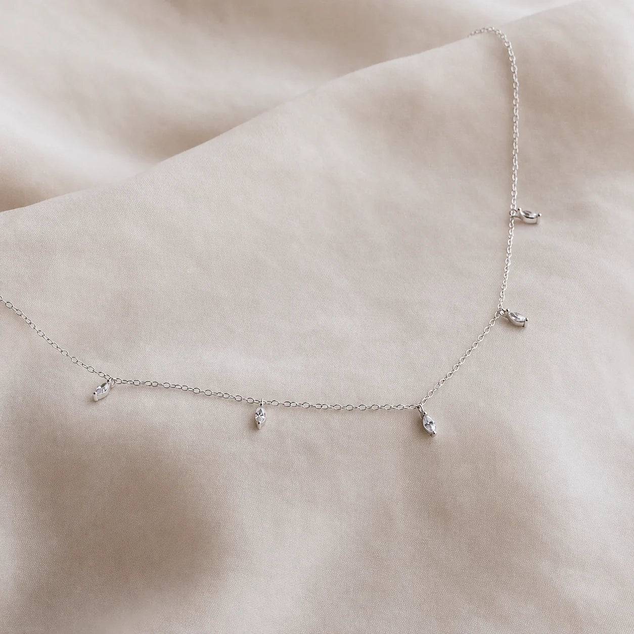 Marquise Station Necklace