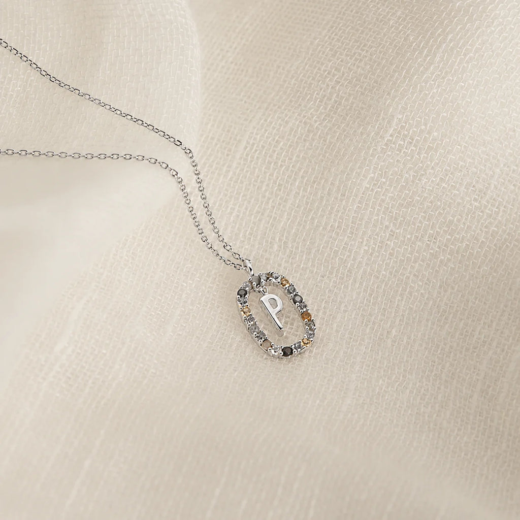 Rainbow Initial Necklace
