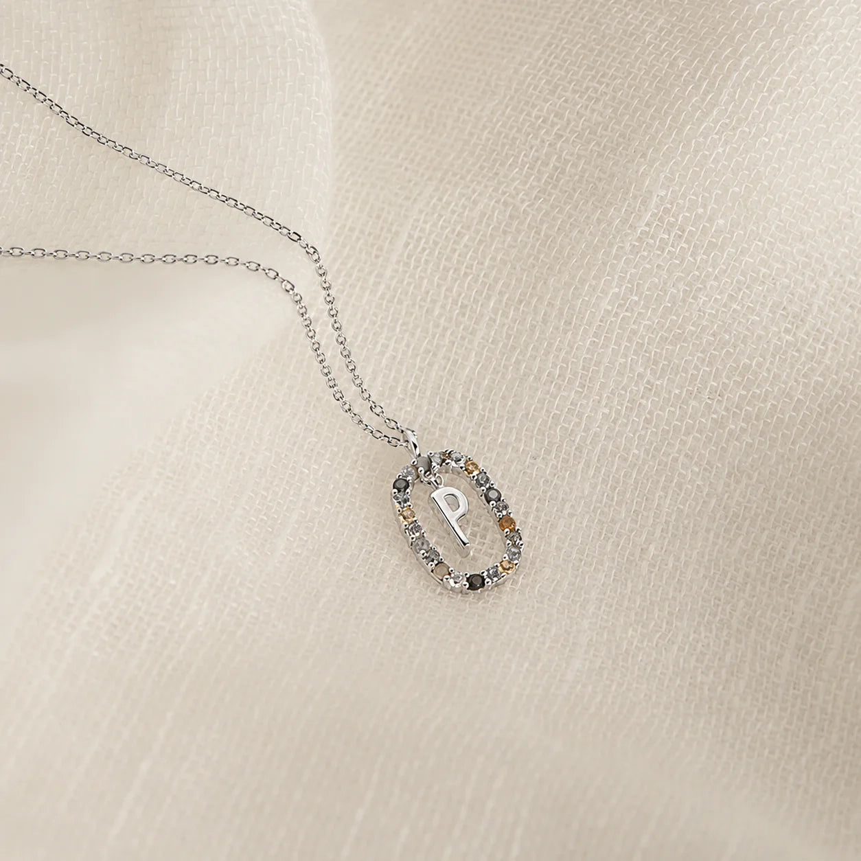 Rainbow Initial Necklace