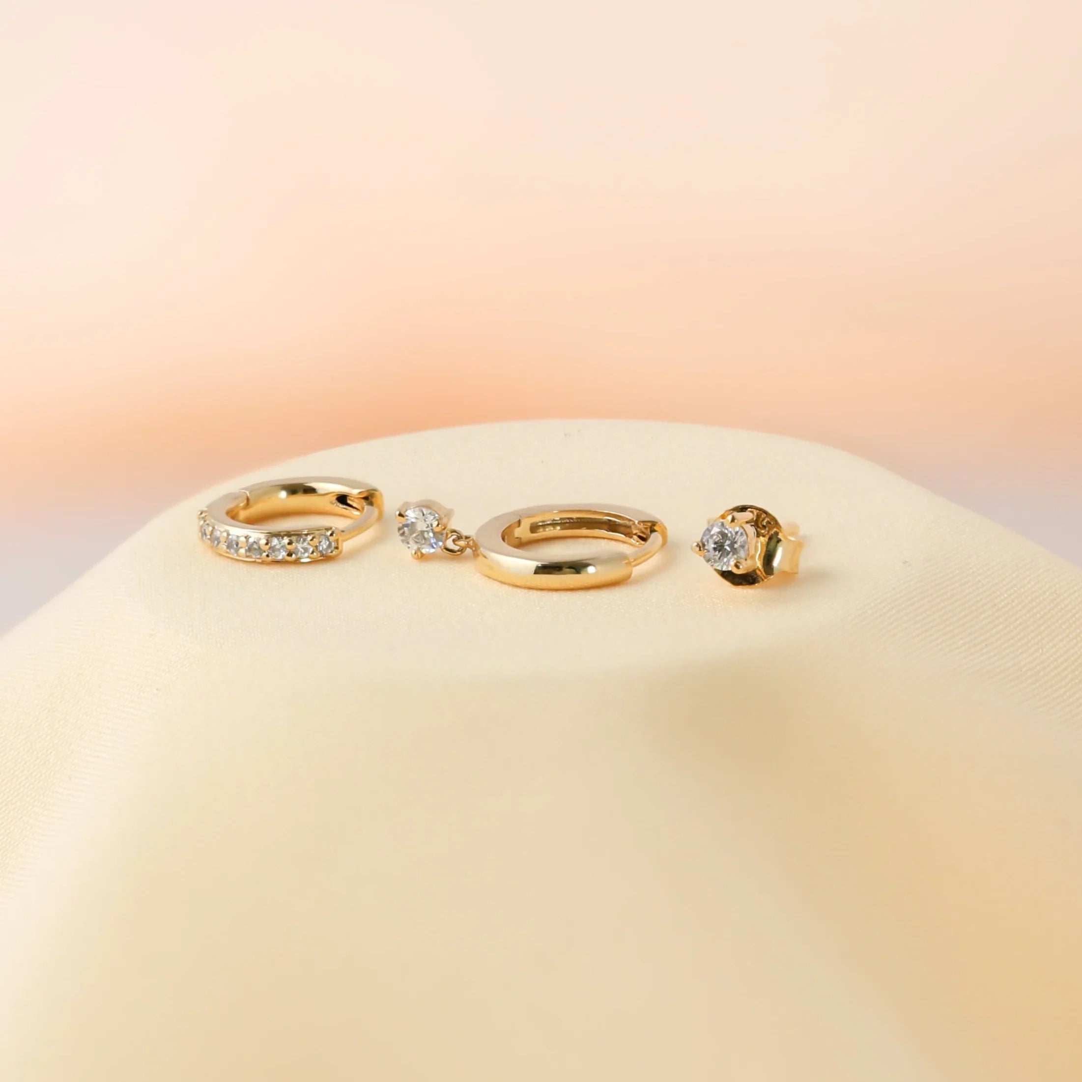 Classic Diamond Earrings Set