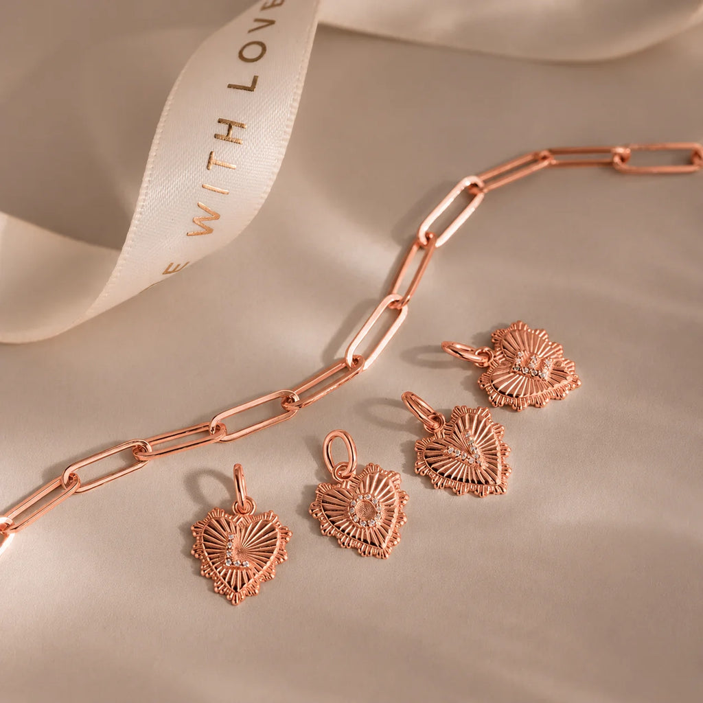 Heartline Initial Charm