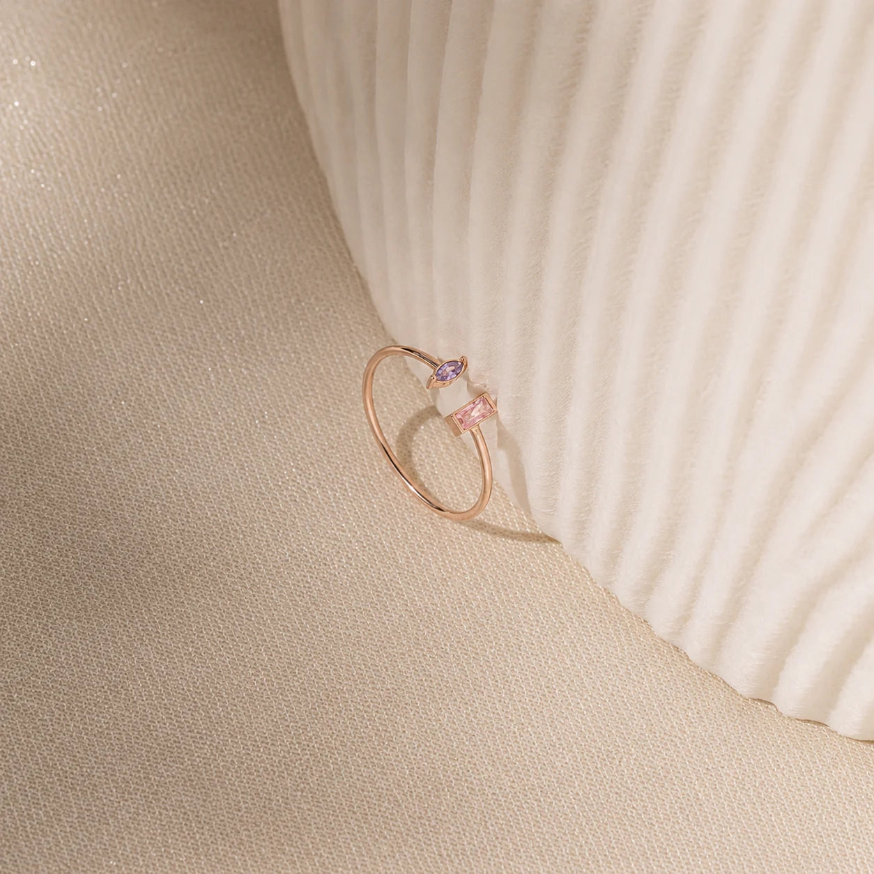 Duo Marquise Baguette Ring