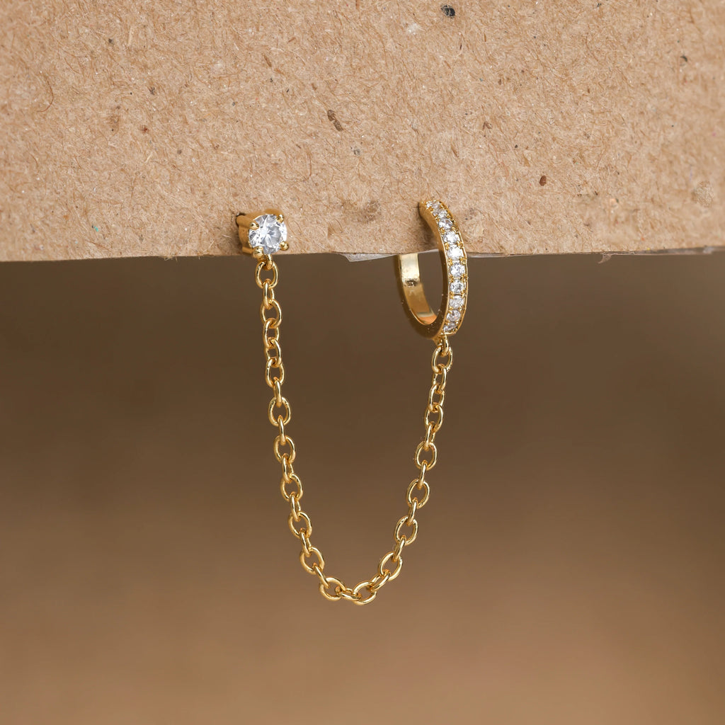 Pave Chain Ear Cuffs