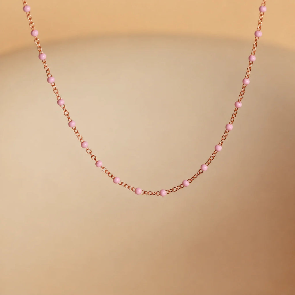 Pink Station Necklace