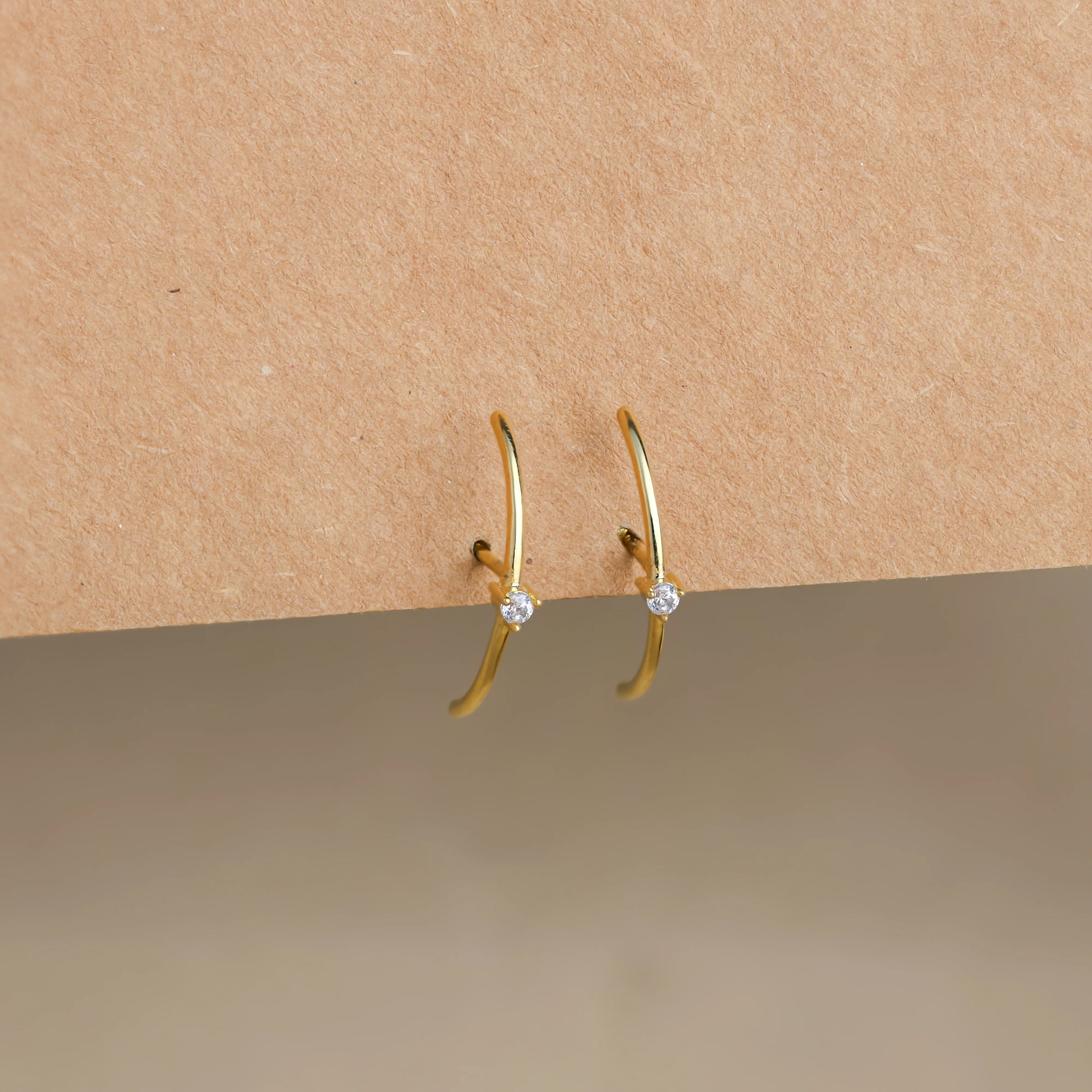Arc Diamond Stud Earrings