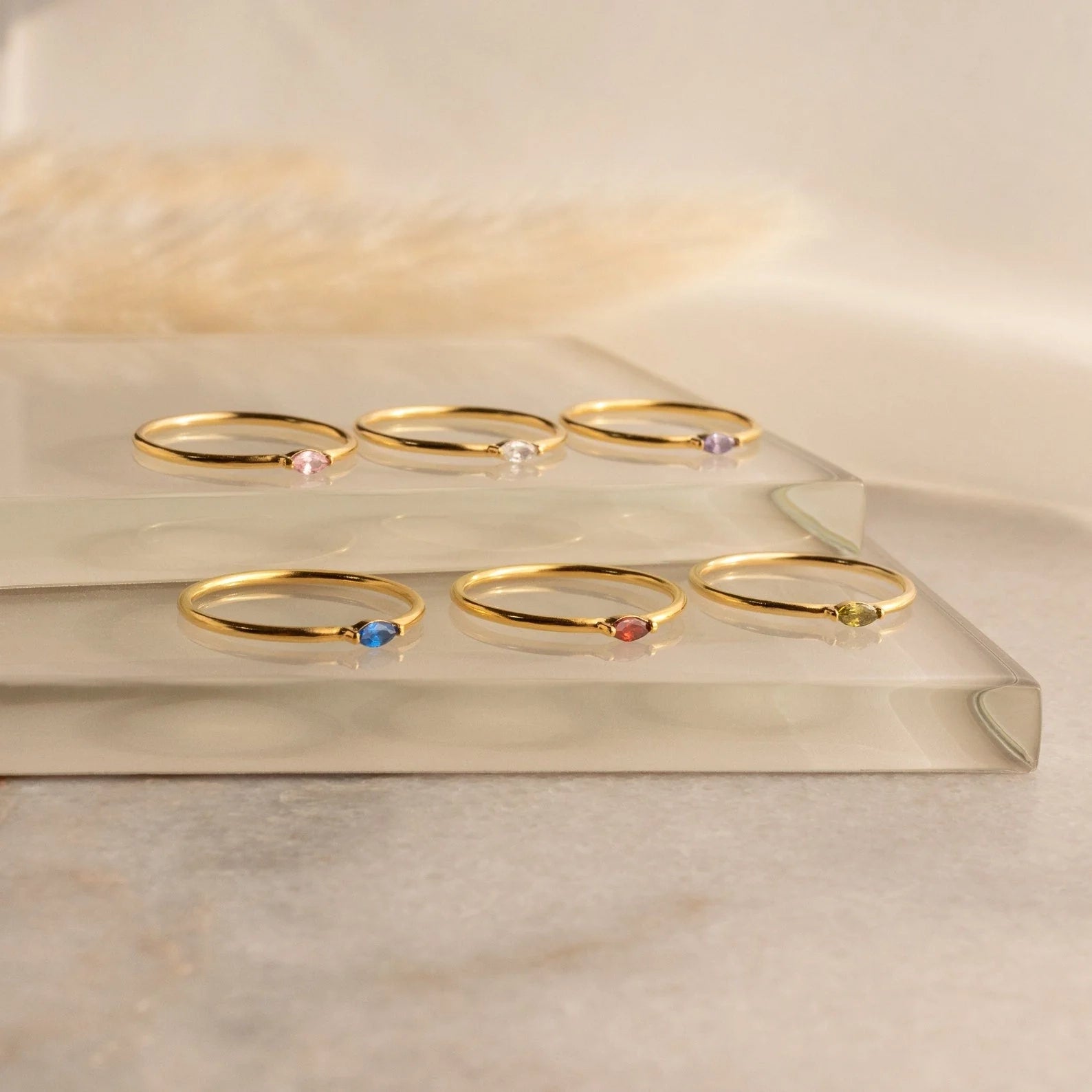 Custom Marquise Birthstone Ring