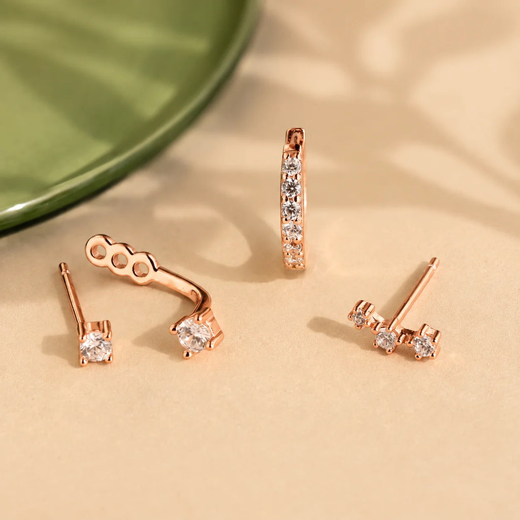 Diamond Earrings Set