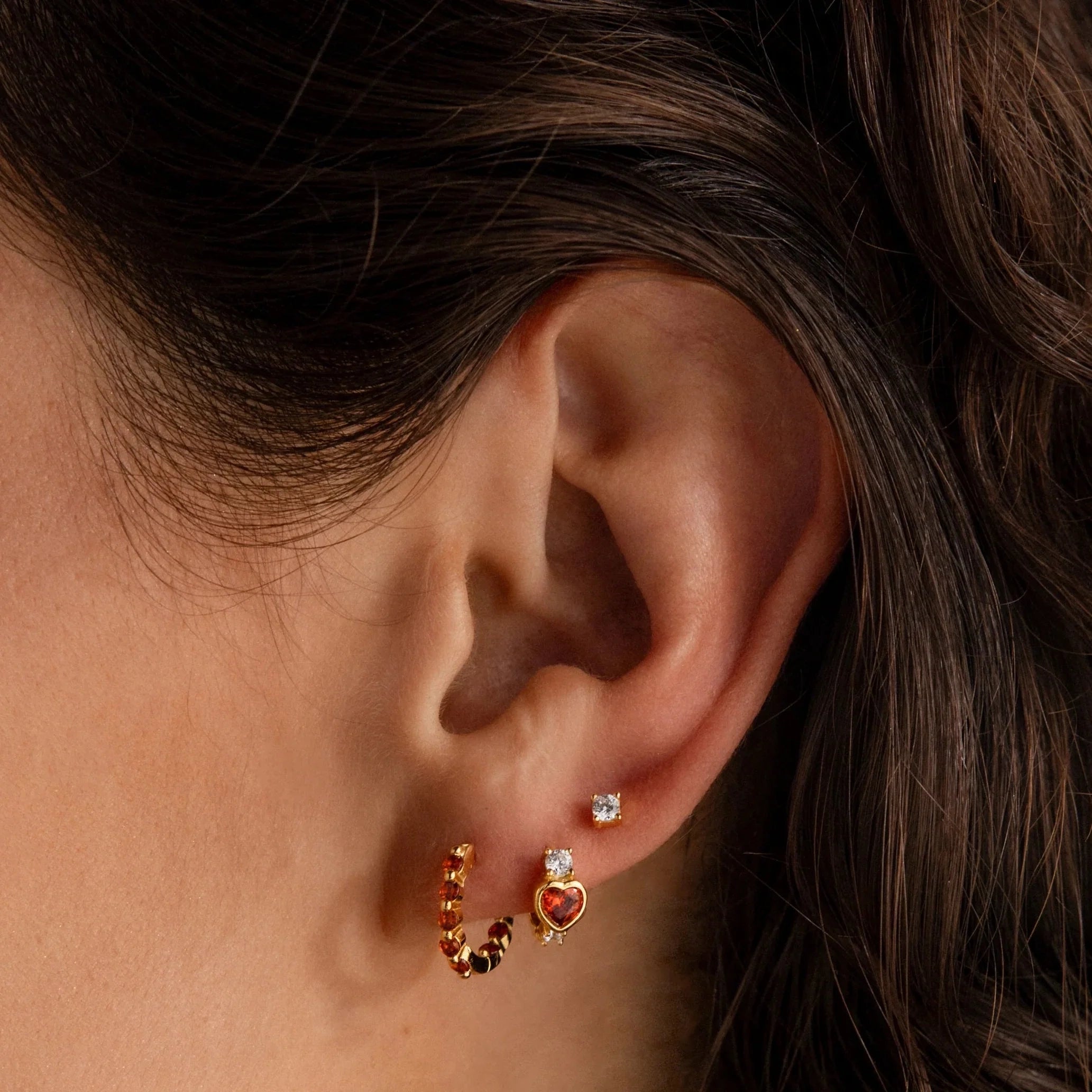 Luna Amethyst Hoops