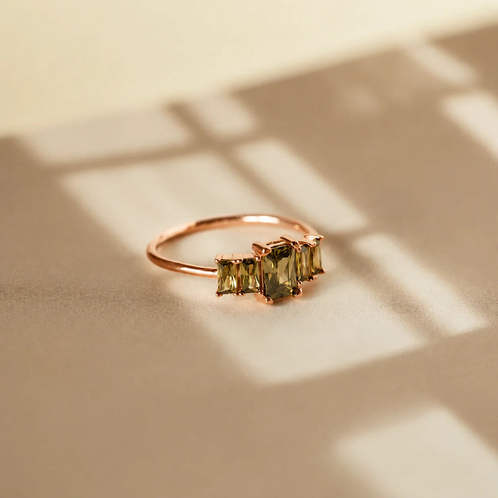 Vintage Charm: Art Deco Birthstone Ring