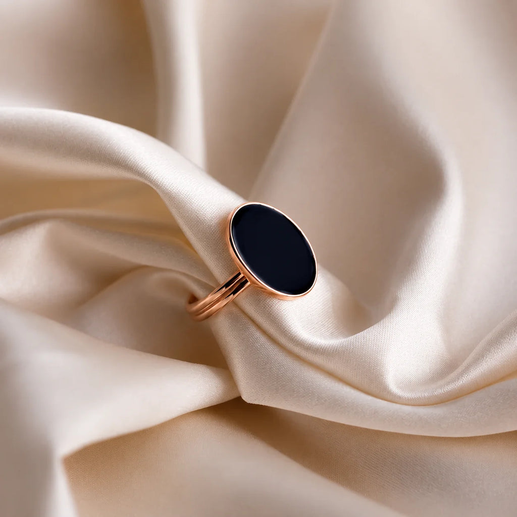 Black Onyx Signet Ring