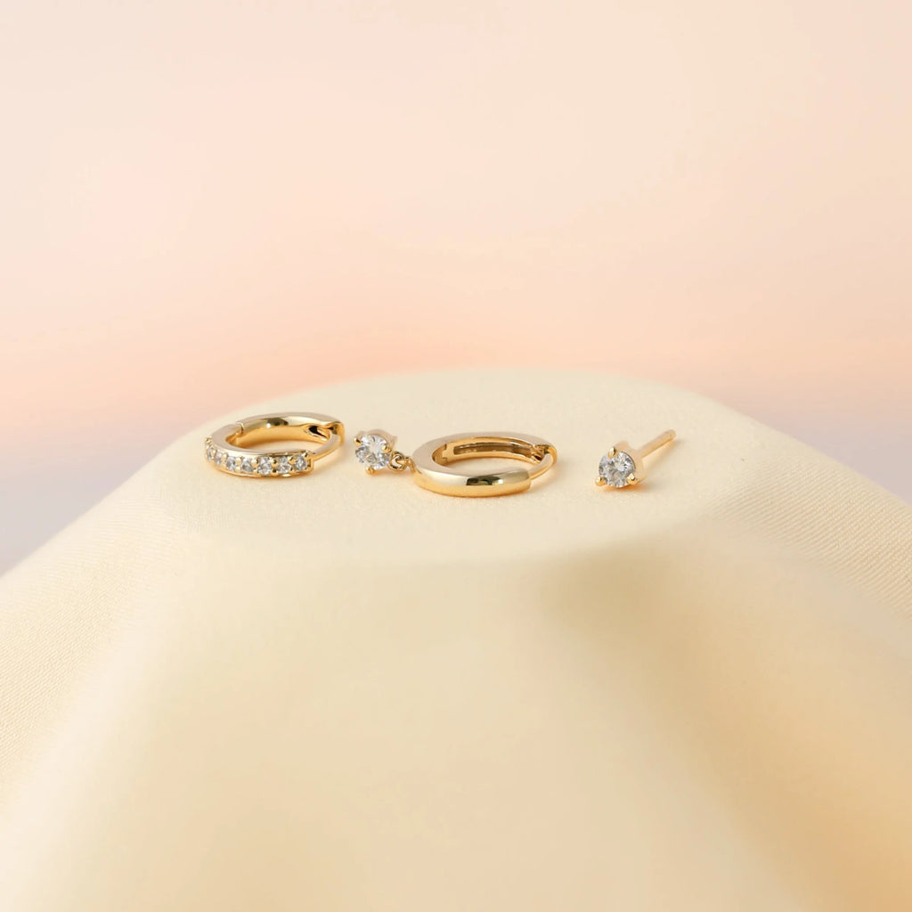 Classic Diamond Earrings Set