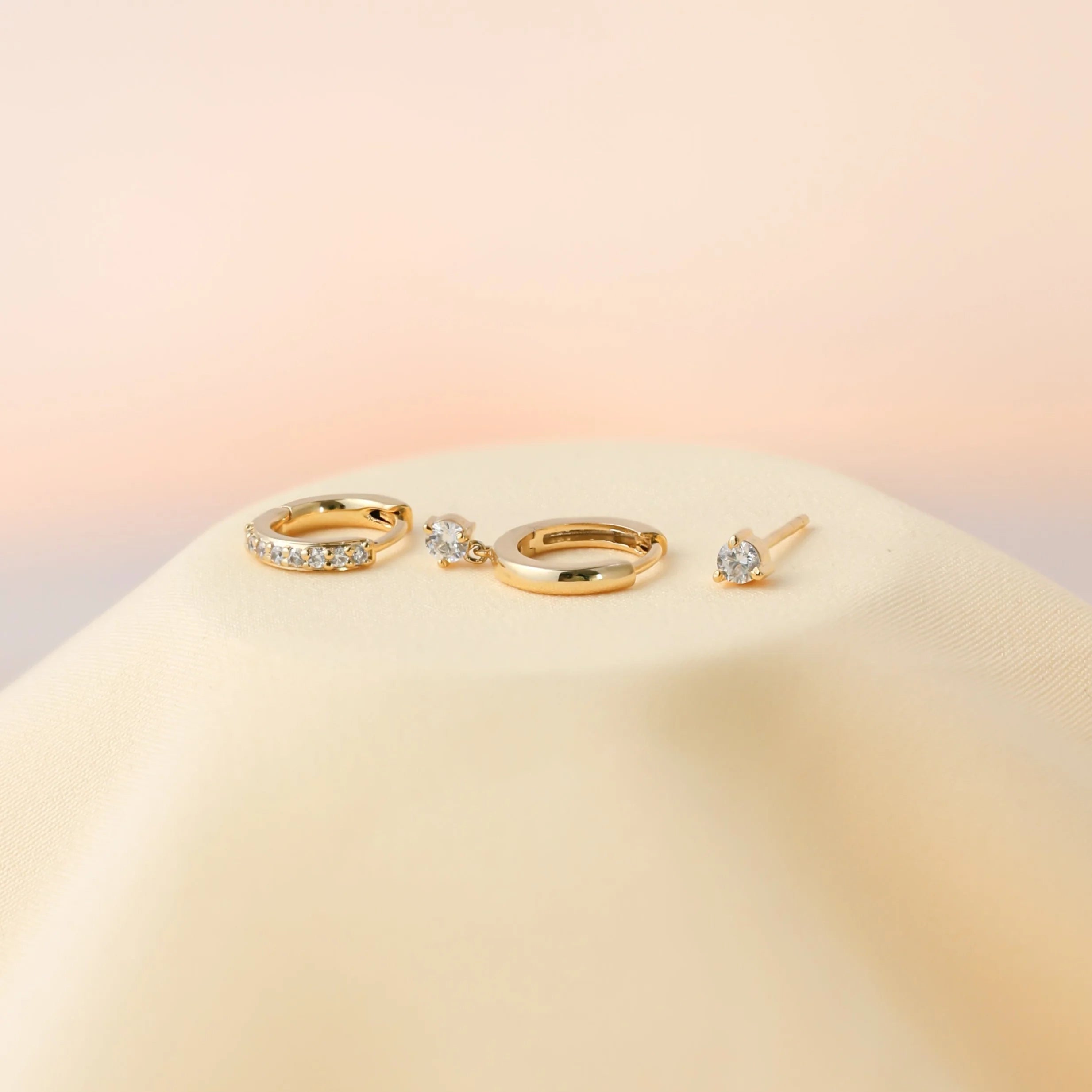 Classic Diamond Earrings Set