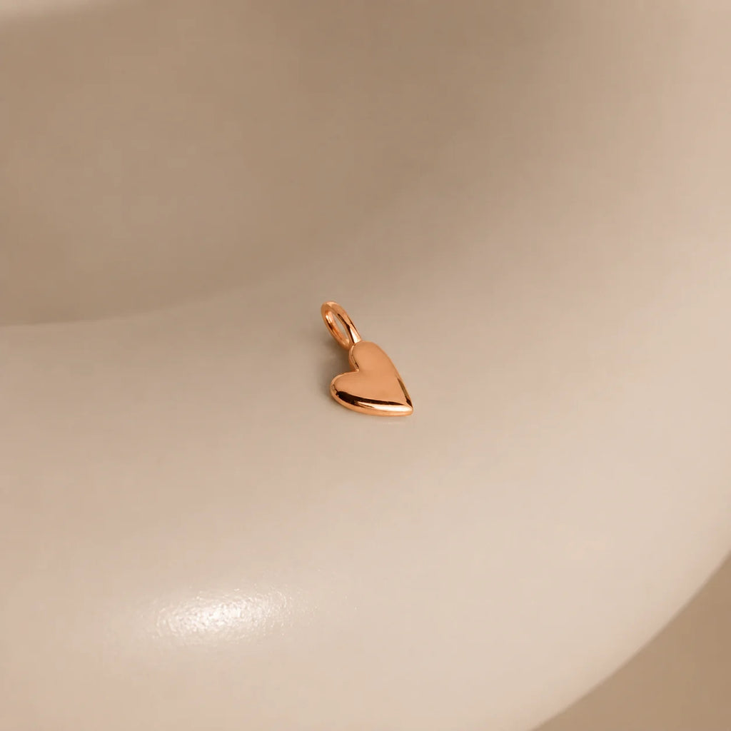 Luxe Puff Heart Charm