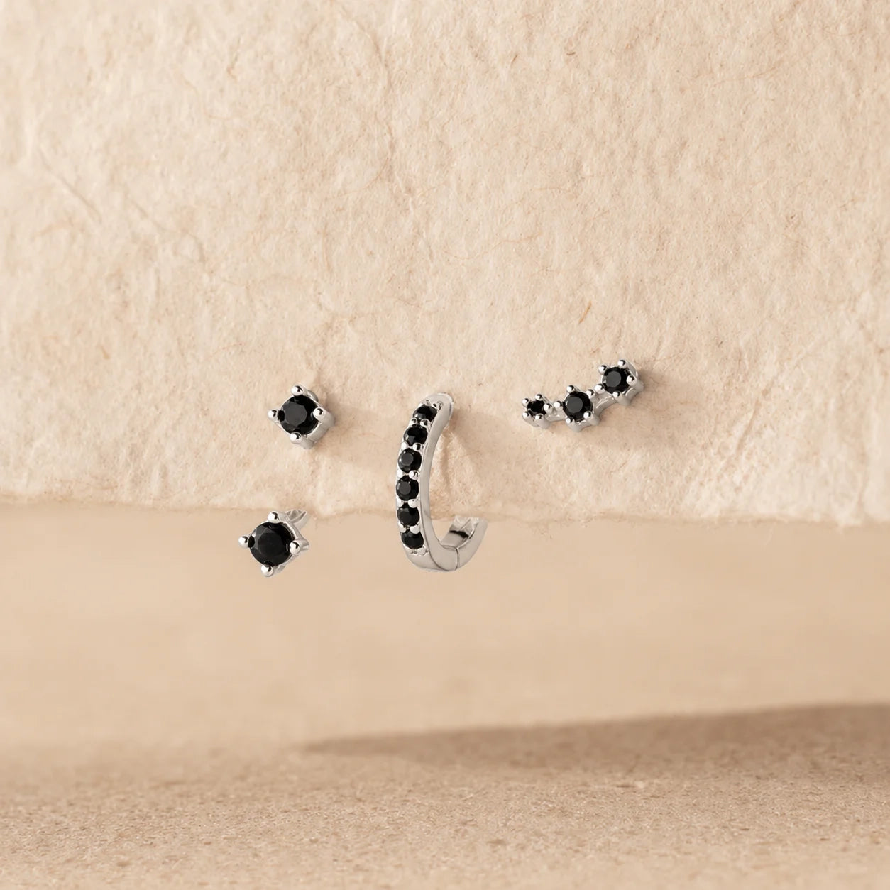 Black Diamond Earrings Set