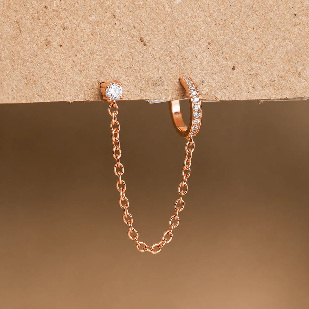 Pave Chain Ear Cuffs