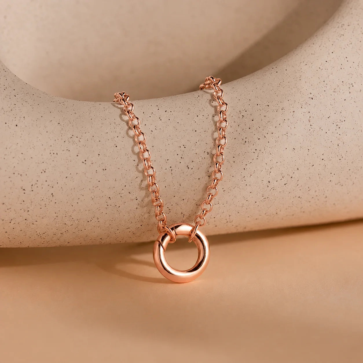 Circle Link Charm Bracelet