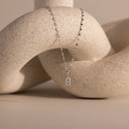 Dainty Pave Letter Necklace Silver 18K Gold Plated