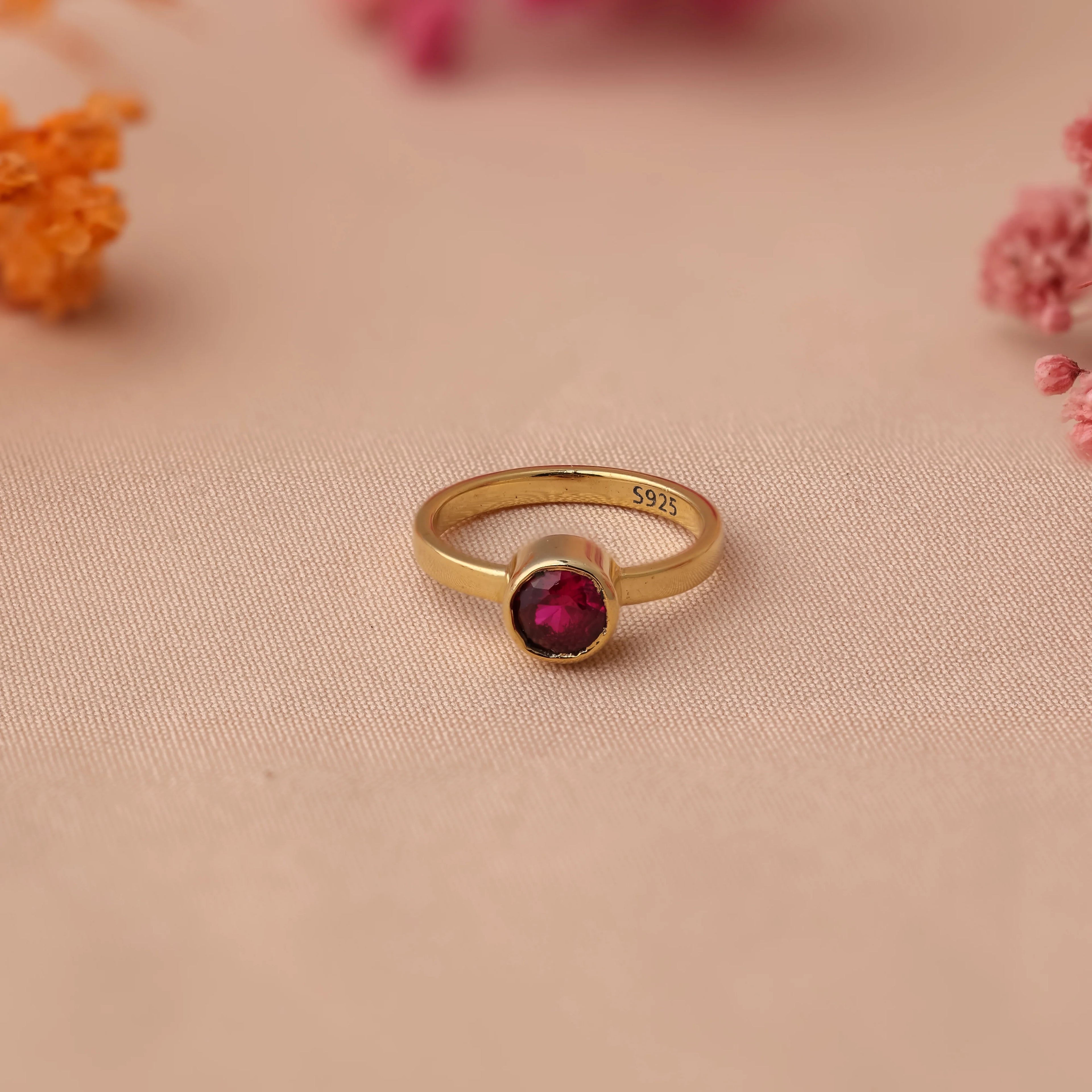 Birthstone Signet Ring
