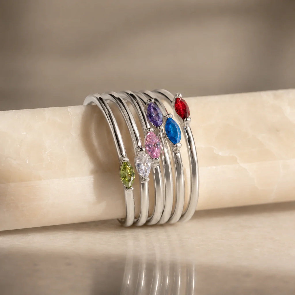 Custom Marquise Birthstone Ring