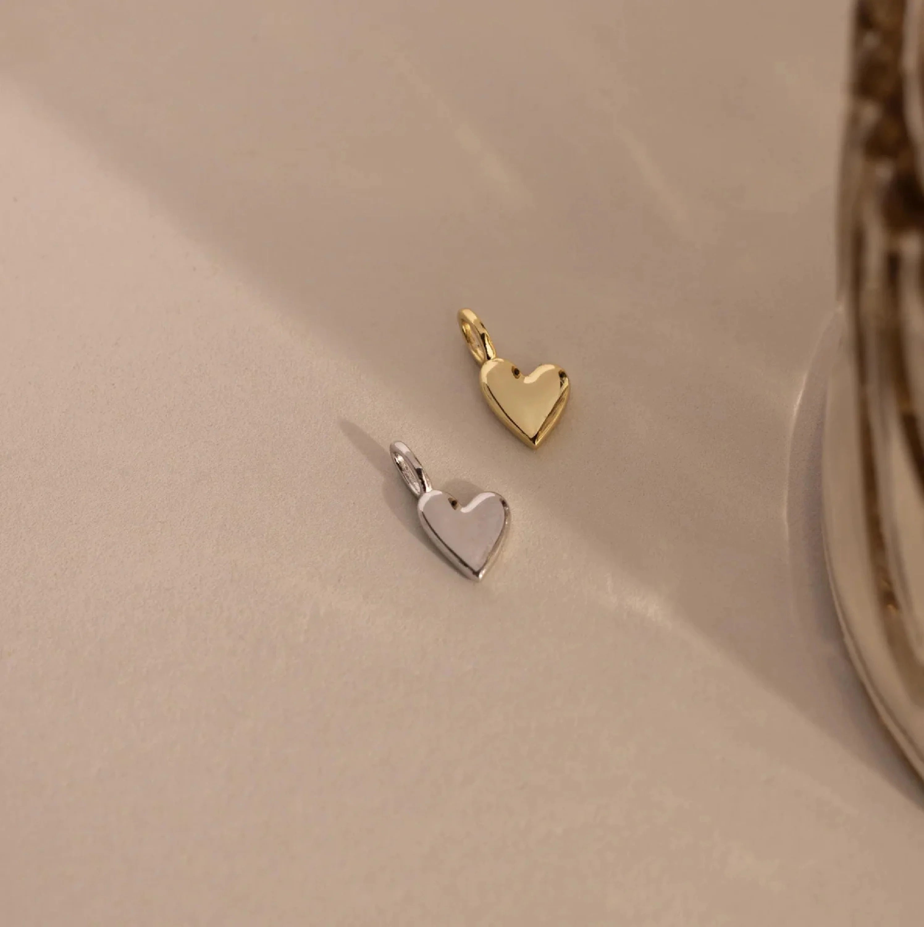 Luxe Puff Heart Charm