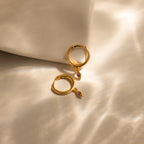 Ericka Birthstone Huggies Silver 18K Gold Plated