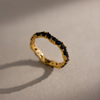 Staggered Marquise Birthstone Ring  Silver 18K Gold Plated