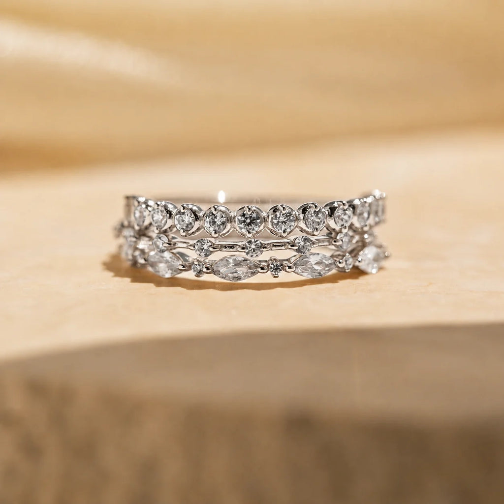 Diamond Stacking Ring Set