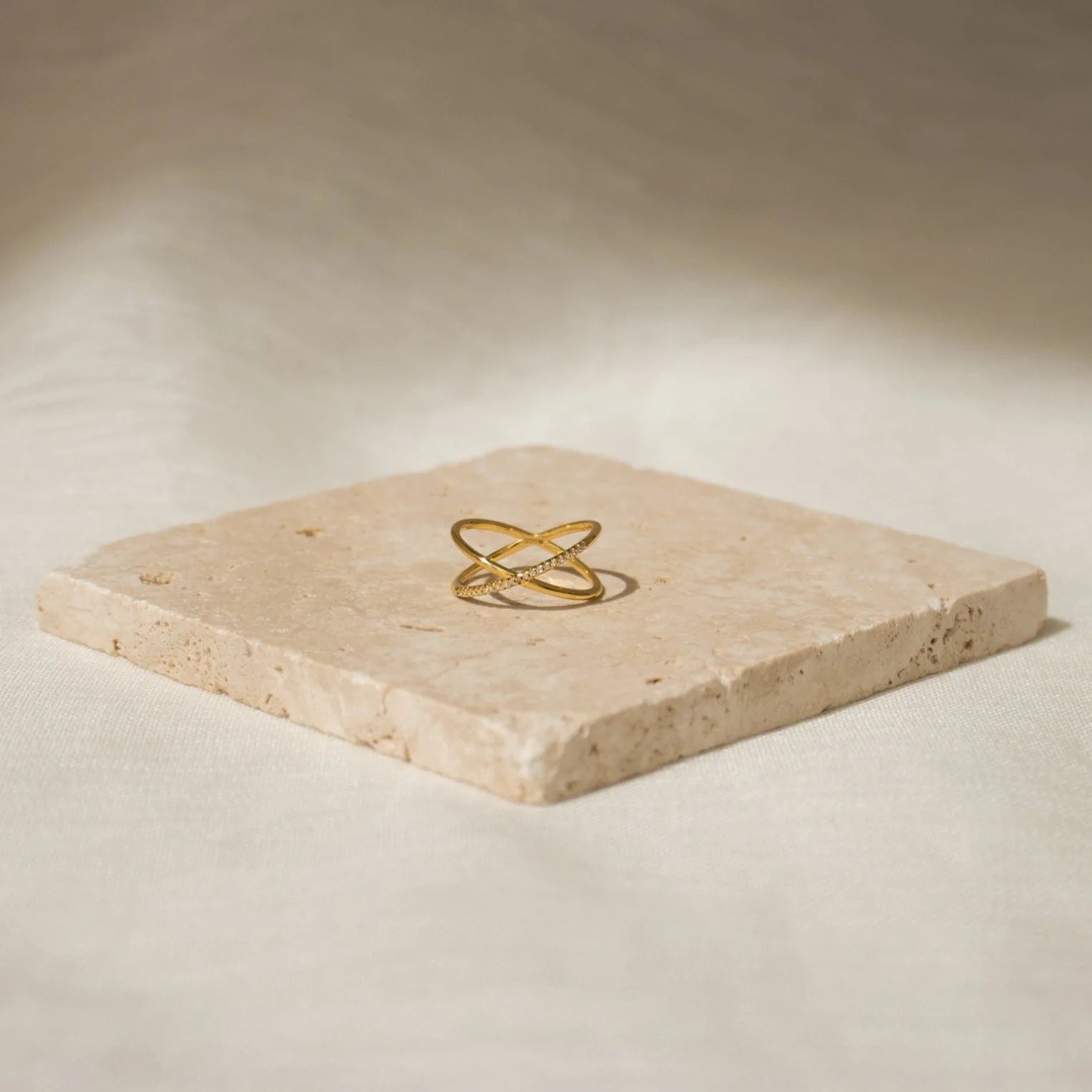 The Pave X Criss Cross Ring