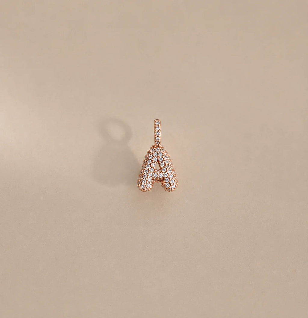 Bubble Script Pave Charm