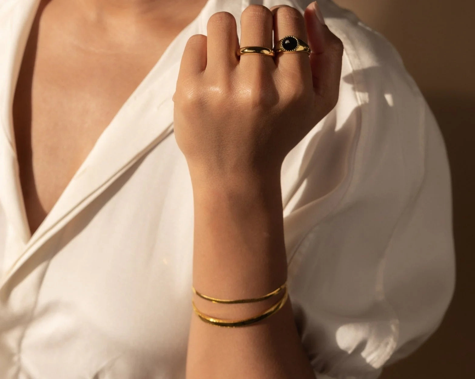 Modern Black Signet Ring