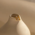 Birthstone Drop Studs  Silver 18K Gold Plated