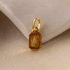 North Star Birthstone Charm Silver 18K Gold Plated