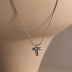 Bubble Letter Necklace Silver 18K Gold Plated