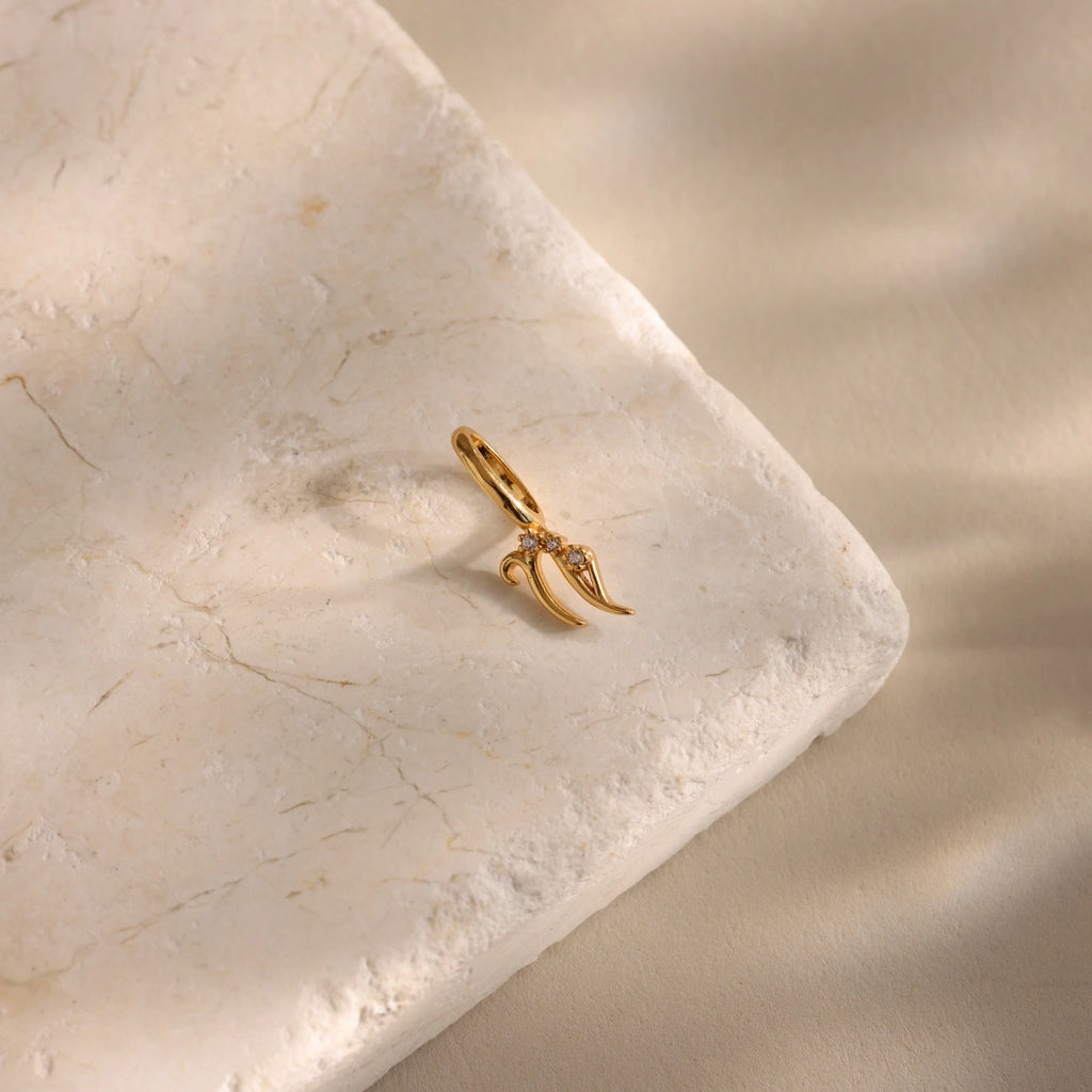 Zodiac Charm Silver 18K Gold Plated