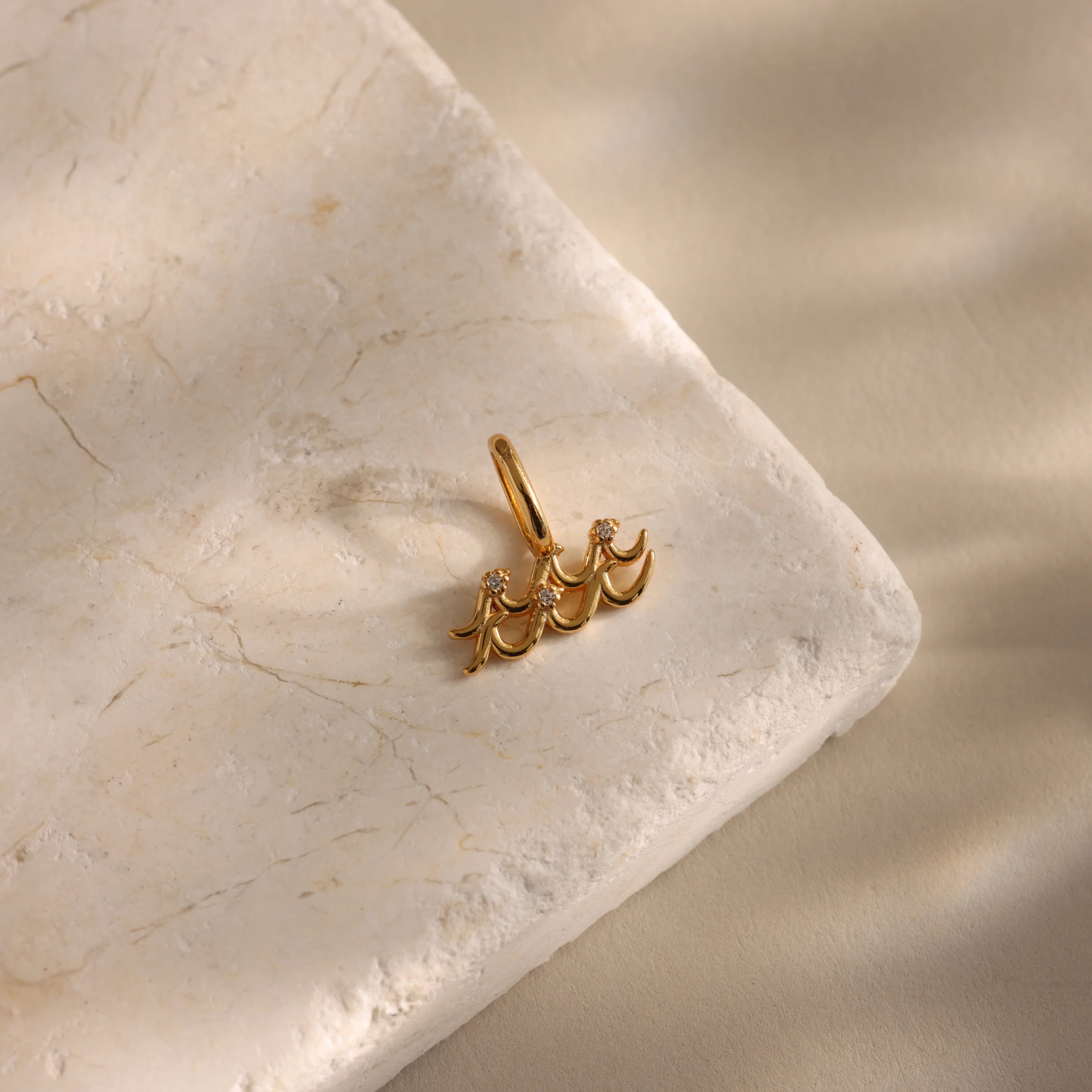 Zodiac Charm Silver 18K Gold Plated