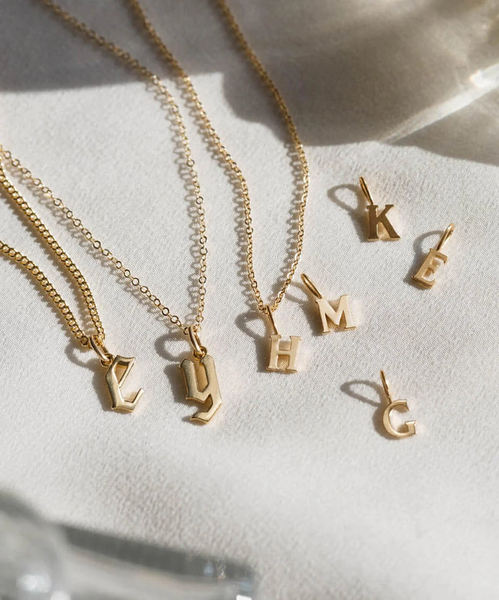 Serif Initial Pendant