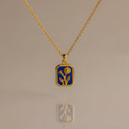 Birth Flower Charm Necklace Silver 18K Gold Plated