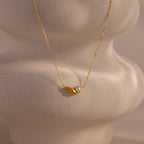 Marquise Birthstone Pearl Necklace Silver 18K Gold Plated
